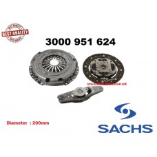 ΣΕΤ ΣΥΜΠΛΕΚΤΗ  ,VW ,SEAT,SKODA,AUDI  ,200mm  ,3000951624 ,SACHS