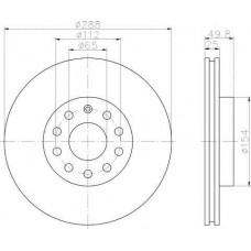 ΔΙΣΚΟΠΛΑΚΑ ΕΜΠΡΟΣ ,(288x25) ,VW,SEAT,SKODA,AUDI ΔΙΣΚΟΠΛΑΚΑ ΕΜΠΡΟΣ ,(288x25) ,VW,SEAT,SKODA,AUDI