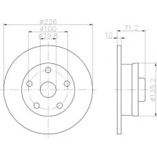 ΔΙΣΚΟΠΛΑΚΑ ΠΙΣΩ ,(226x10) ,VW,SEAT,GOLF 3,VENTO,PASSAT 1985-1997,TOLEDO 1991-1999 ΔΙΣΚΟΠΛΑΚΑ ΠΙΣΩ ,(226x10) ,VW,SEAT,GOLF 3,VENTO,PASSAT 1985-1997,TOLEDO 1991-1999