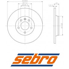 ΔΙΣΚΟΠΛΑΚΑ ΠΙΣΩ ,(280x55) ,VW,SEAT,T4 1998-2003,SHARAN 2001-2010,ALHAMBRA 2001-2010