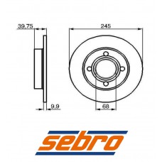 ΔΙΣΚΟΠΛΑΚΑ ΠΙΣΩ ,(245x10) ,AUDI 80 1992-1996