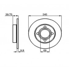 ΔΙΣΚΟΠΛΑΚΑ ΠΙΣΩ ,(245x10) ,AUDI 80 1992-1996 ΔΙΣΚΟΠΛΑΚΑ ΠΙΣΩ ,(245x10) ,AUDI 80 1992-1996
