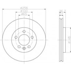 ΔΙΣΚΟΠΛΑΚΑ ΠΙΣΩ ,(256x22) ,VW,SEAT,SKODA,AUDI ΔΙΣΚΟΠΛΑΚΑ ΠΙΣΩ ,(256x22) ,VW,SEAT,SKODA,AUDI