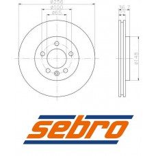 ΔΙΣΚΟΠΛΑΚΑ ΠΙΣΩ ,(256x22) ,VW,SEAT,SKODA,AUDI